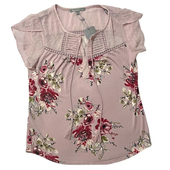 Daniel Rainn (PXS) Jarra Flutter Sleeve Tassel Knit Top Stitch Fix Sheer Detail - Picture 10 of 11